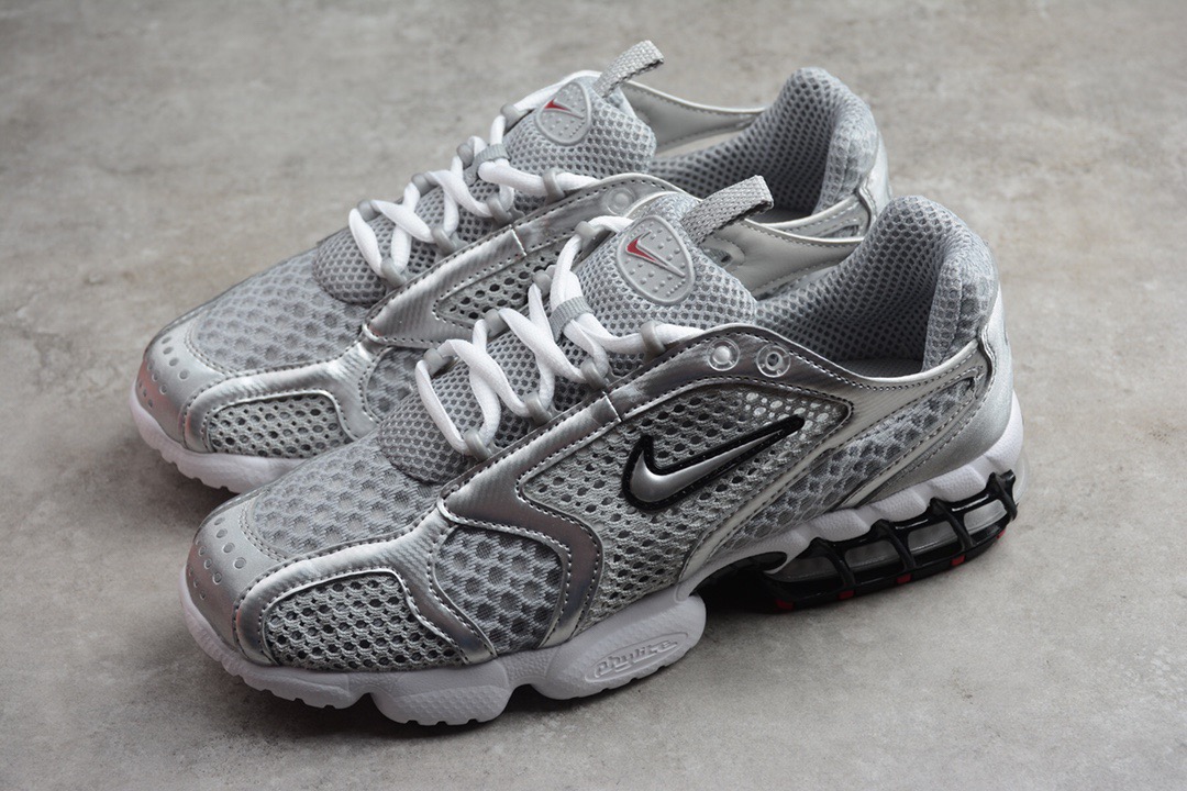 Women Nike Air Zoom Spiridon Caged 2 Grey Silver Shoes